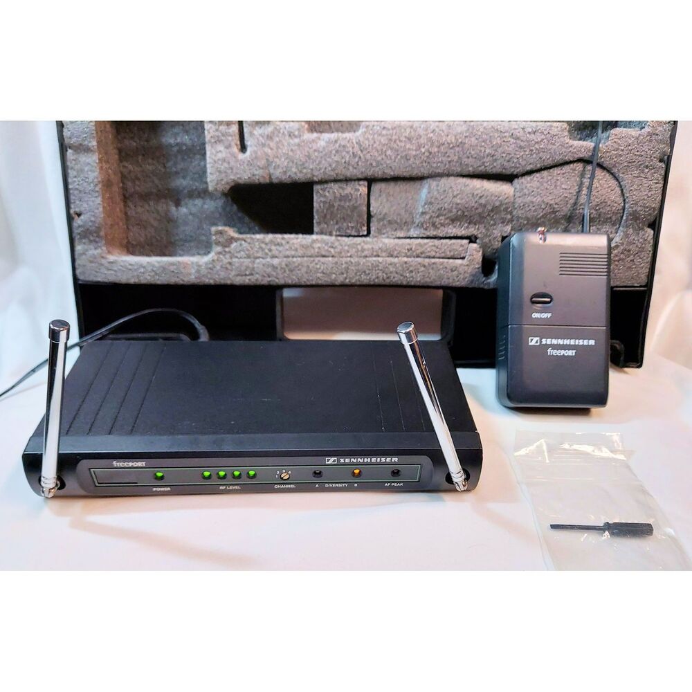 Sennheiser Freeport EM1-C Diversity Wireless Receiver, Belt transmitter, Case